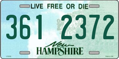 NH license plate 3612372