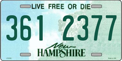 NH license plate 3612377