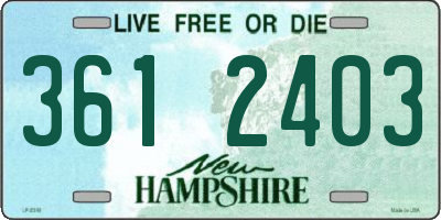 NH license plate 3612403