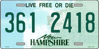 NH license plate 3612418