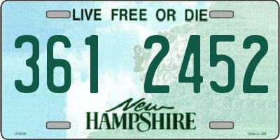 NH license plate 3612452