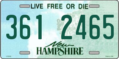 NH license plate 3612465
