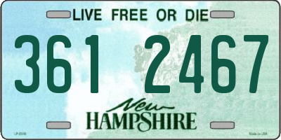 NH license plate 3612467