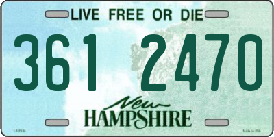 NH license plate 3612470