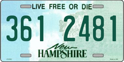 NH license plate 3612481