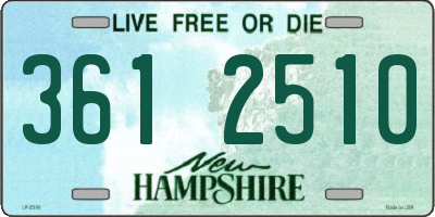 NH license plate 3612510