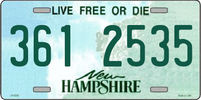 NH license plate 3612535