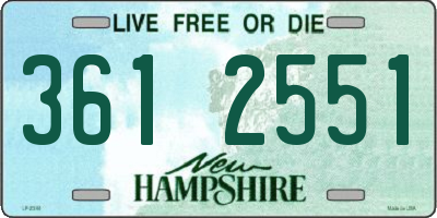 NH license plate 3612551