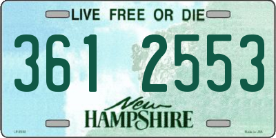 NH license plate 3612553