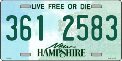 NH license plate 3612583