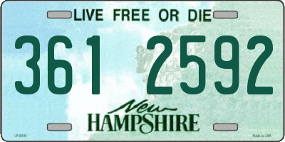 NH license plate 3612592