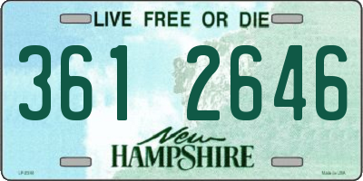 NH license plate 3612646