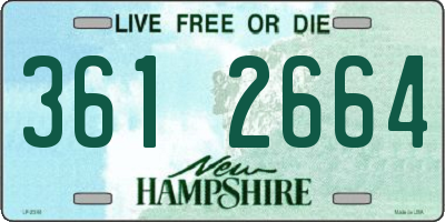 NH license plate 3612664
