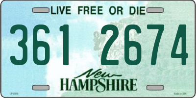 NH license plate 3612674