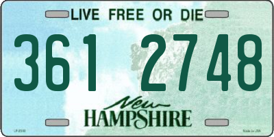 NH license plate 3612748
