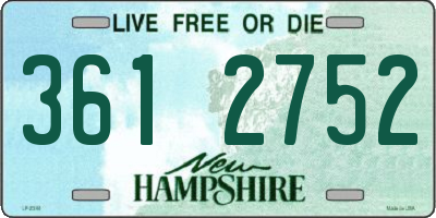 NH license plate 3612752