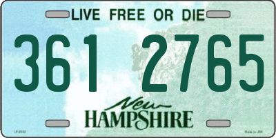 NH license plate 3612765