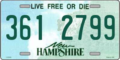 NH license plate 3612799