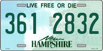 NH license plate 3612832