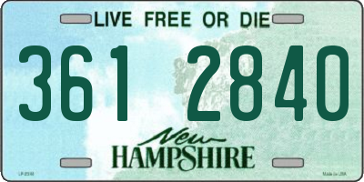 NH license plate 3612840