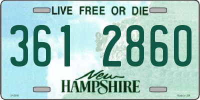 NH license plate 3612860
