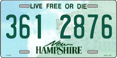 NH license plate 3612876
