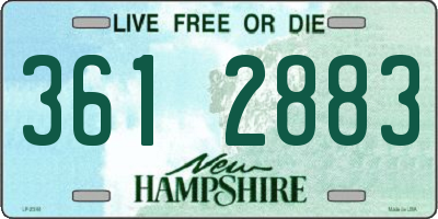 NH license plate 3612883