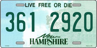 NH license plate 3612920