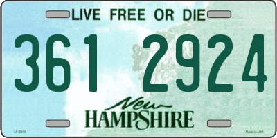 NH license plate 3612924