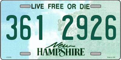 NH license plate 3612926