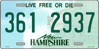 NH license plate 3612937