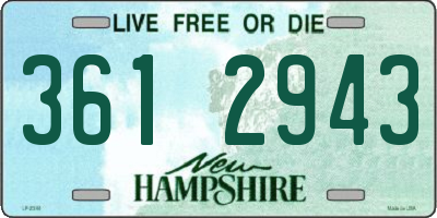 NH license plate 3612943