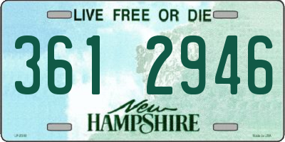 NH license plate 3612946