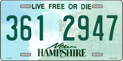 NH license plate 3612947