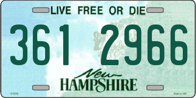 NH license plate 3612966