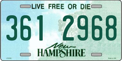 NH license plate 3612968
