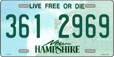 NH license plate 3612969