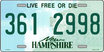 NH license plate 3612998