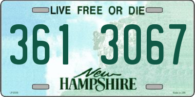NH license plate 3613067
