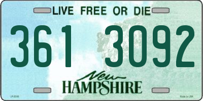 NH license plate 3613092