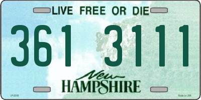 NH license plate 3613111