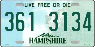 NH license plate 3613134