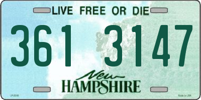 NH license plate 3613147