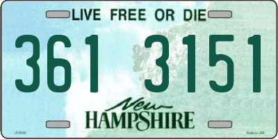 NH license plate 3613151