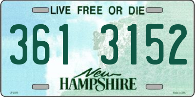 NH license plate 3613152
