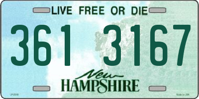 NH license plate 3613167