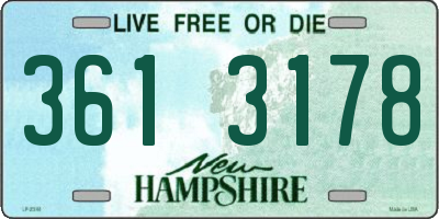 NH license plate 3613178