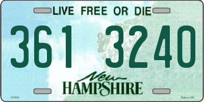 NH license plate 3613240
