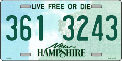 NH license plate 3613243