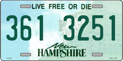 NH license plate 3613251